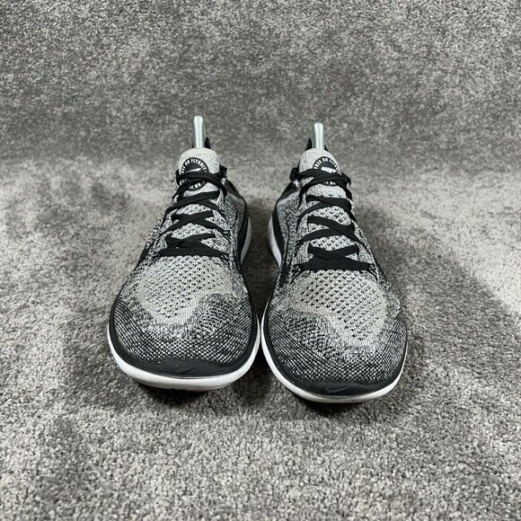 Nike Free RN Flyknit 2018 942838-101 Mens Size 8 Black White Oreo Running Shoes